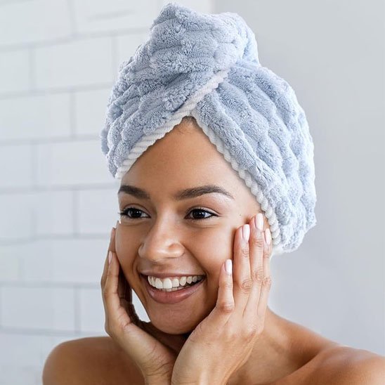 Serviette microfibre cheveux 